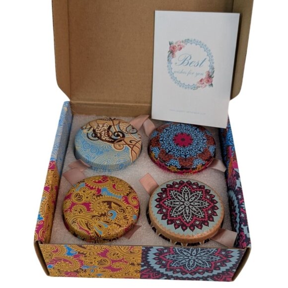 Candle Gift Set Soy Essential Oil 4 Piece Aromatherapy Fig Lemon Lavendar Spring - Picture 11 of 13